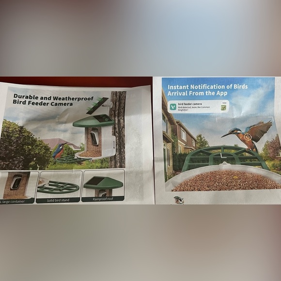 Smart Bird Feeder-Camera New in Box, solar/battery powered, taped label on box😬 - Picture 8 of 14